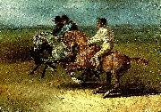 charles emile callande course de chevaux montes Spain oil painting artist